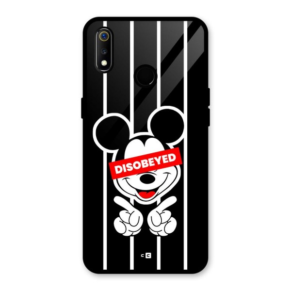 Disobeyed Micky Glass Back Case for Realme 3