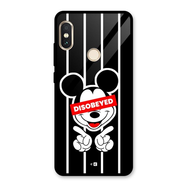 Disobeyed Micky Glass Back Case for Redmi Note 5 Pro