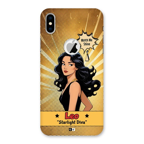 Diva Leo Back Case for iPhone XS Logo Cut