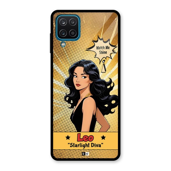 Diva Leo Glass Back Case for Galaxy A12