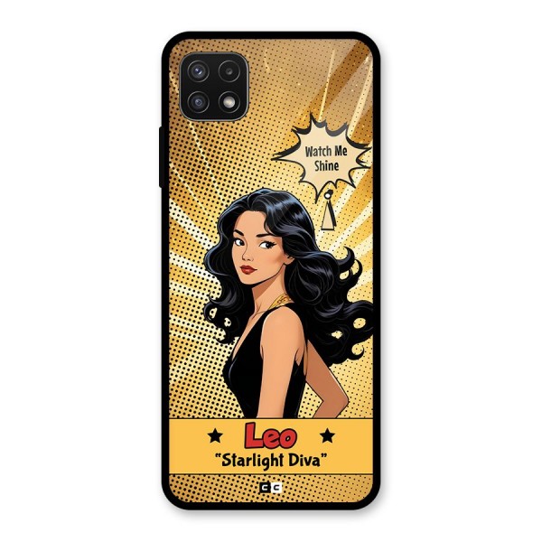 Diva Leo Glass Back Case for Galaxy A22 5G