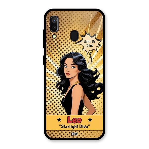 Diva Leo Glass Back Case for Galaxy A30