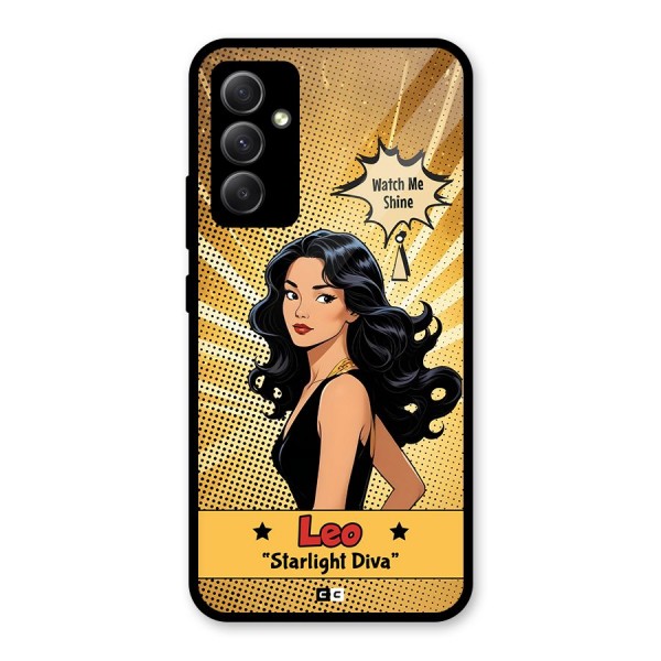 Diva Leo Glass Back Case for Galaxy A34