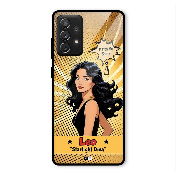 Diva Leo Glass Back Case for Galaxy A72