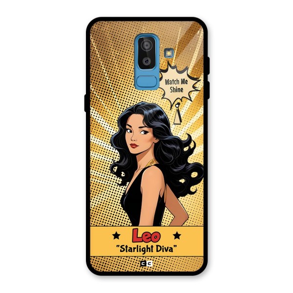 Diva Leo Glass Back Case for Galaxy J8