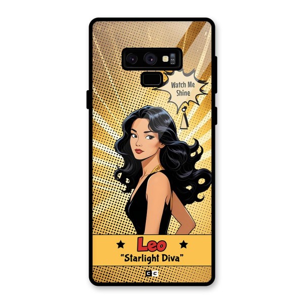 Diva Leo Glass Back Case for Galaxy Note 9