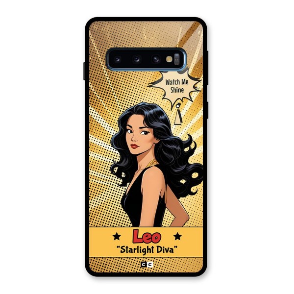 Diva Leo Glass Back Case for Galaxy S10