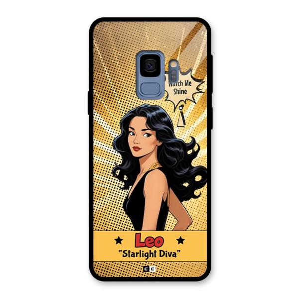 Diva Leo Glass Back Case for Galaxy S9