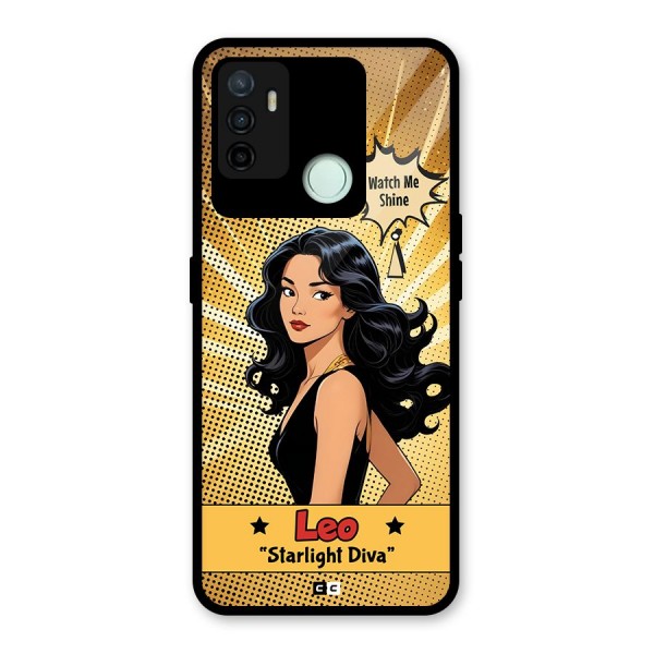 Diva Leo Glass Back Case for Oppo A53