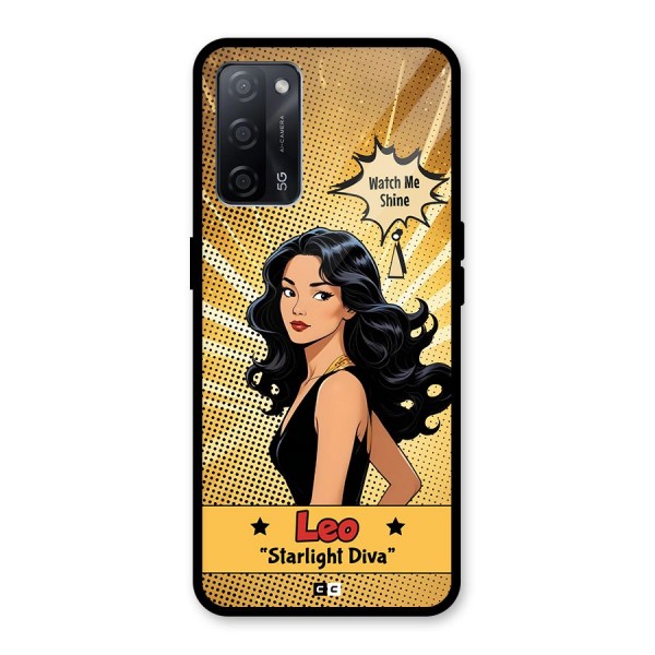 Diva Leo Glass Back Case for Oppo A53s 5G