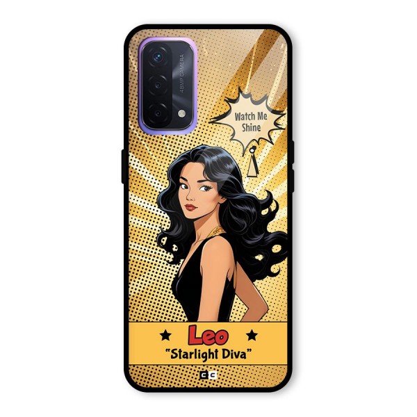 Diva Leo Glass Back Case for Oppo A74 5G