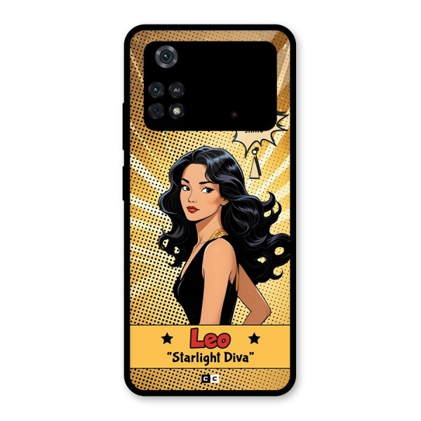 Diva Leo Glass Back Case for Poco M4 Pro 4G