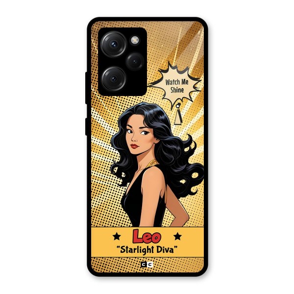 Diva Leo Glass Back Case for Poco X5 Pro