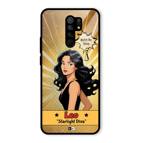 Diva Leo Glass Back Case for Redmi 9 Prime