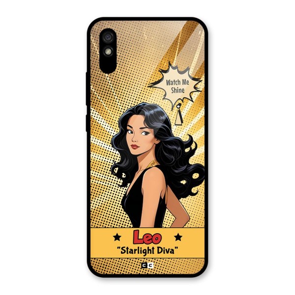 Diva Leo Glass Back Case for Redmi 9i