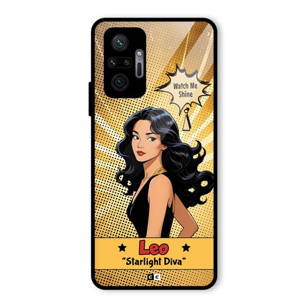 Diva Leo Glass Back Case for Redmi Note 10 Pro