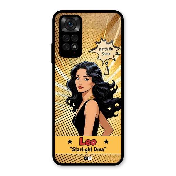 Diva Leo Glass Back Case for Redmi Note 11