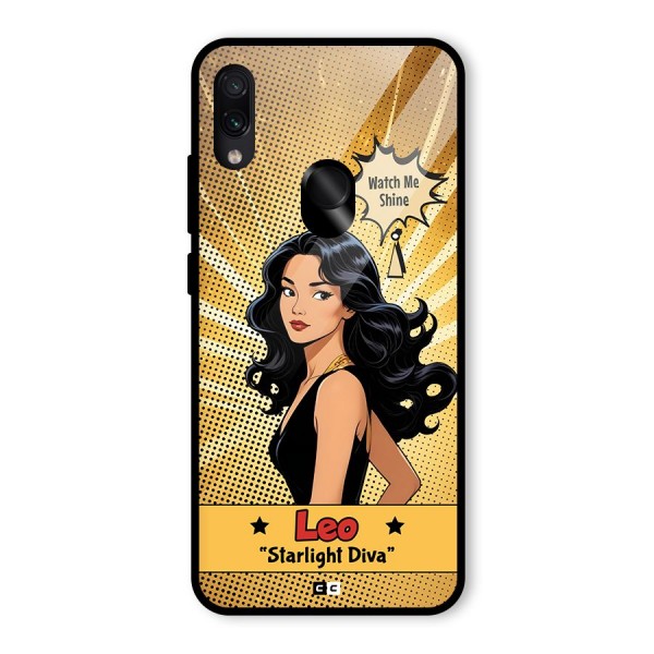 Diva Leo Glass Back Case for Redmi Note 7