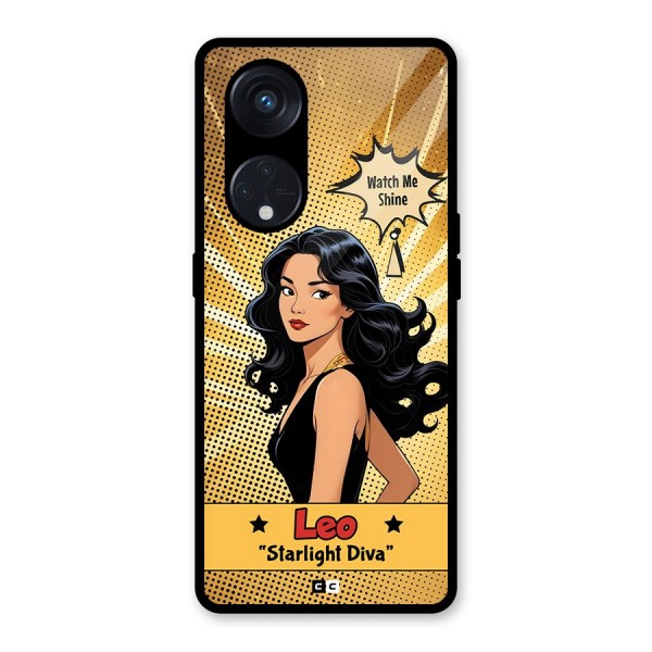 Diva Leo Glass Back Case for Reno8 T 5G