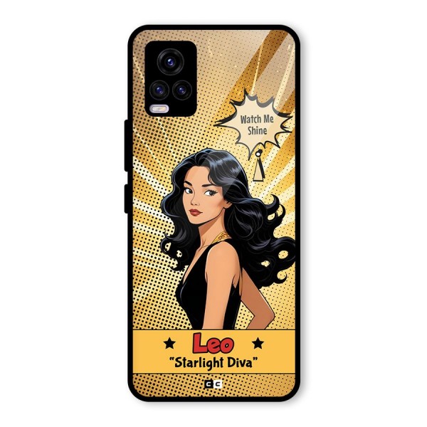 Diva Leo Glass Back Case for Vivo V20