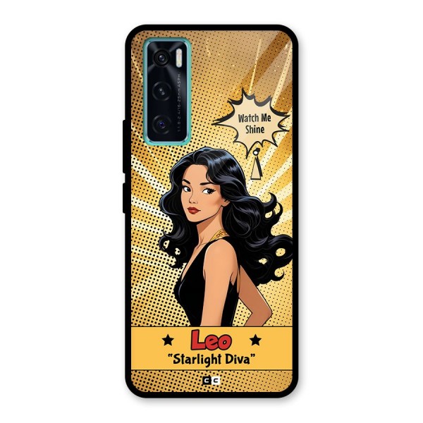 Diva Leo Glass Back Case for Vivo V20 SE