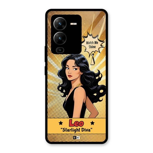 Diva Leo Glass Back Case for Vivo V25 Pro