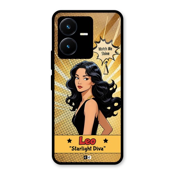 Diva Leo Glass Back Case for Vivo Y22