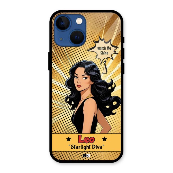 Diva Leo Glass Back Case for iPhone 13 Mini