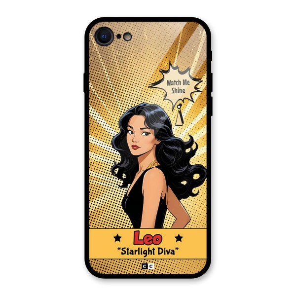 Diva Leo Glass Back Case for iPhone 8