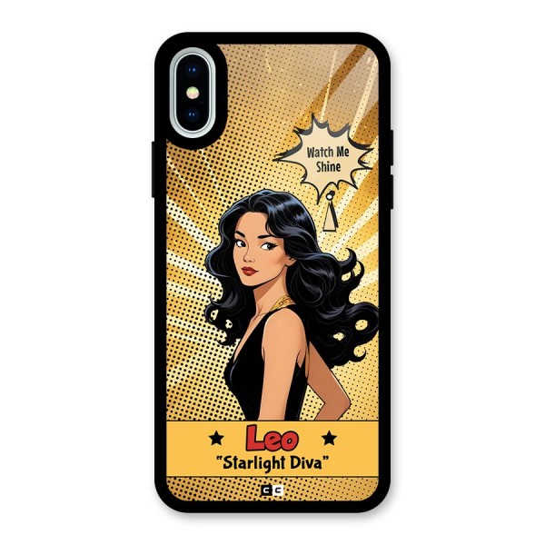 Diva Leo Glass Back Case for iPhone X