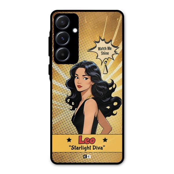 Diva Leo Metal Back Case for Galaxy A55