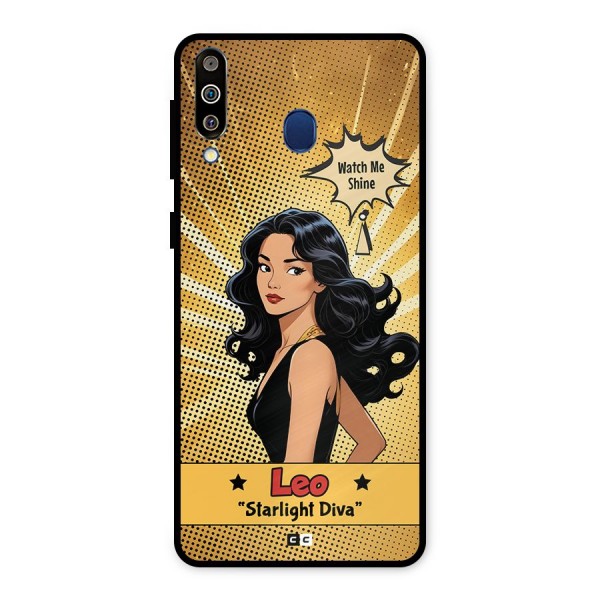 Diva Leo Metal Back Case for Galaxy M30