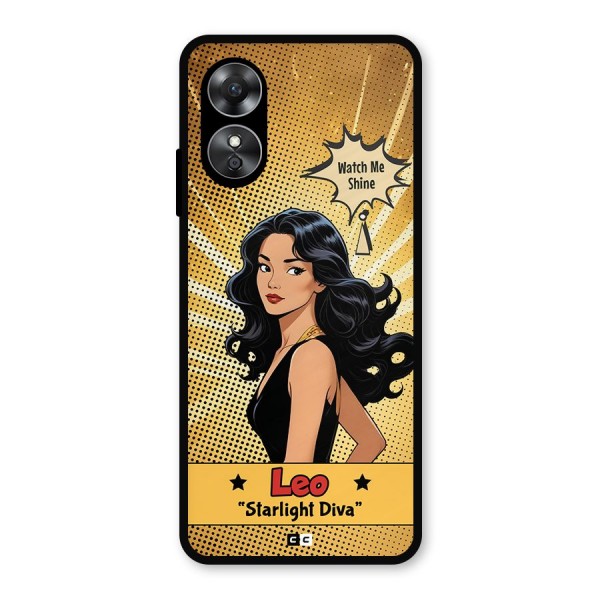 Diva Leo Metal Back Case for Oppo A17