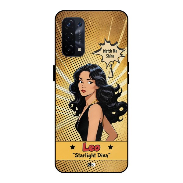 Diva Leo Metal Back Case for Oppo A74 5G