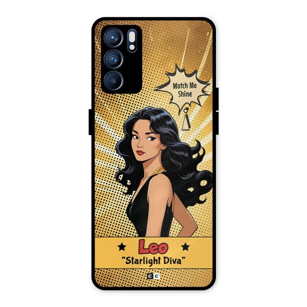 Diva Leo Metal Back Case for Oppo Reno6 5G