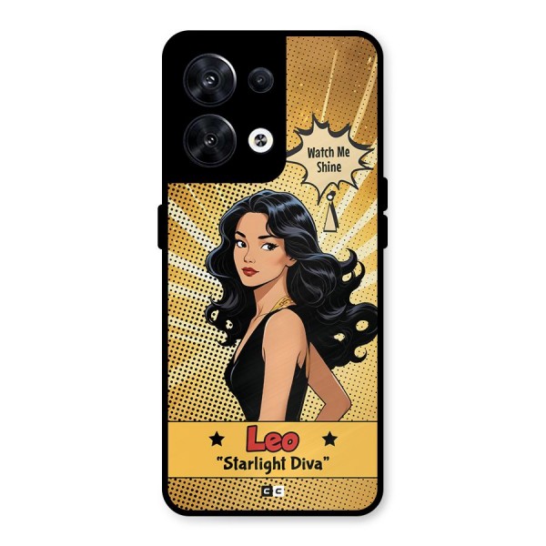 Diva Leo Metal Back Case for Oppo Reno8 5G