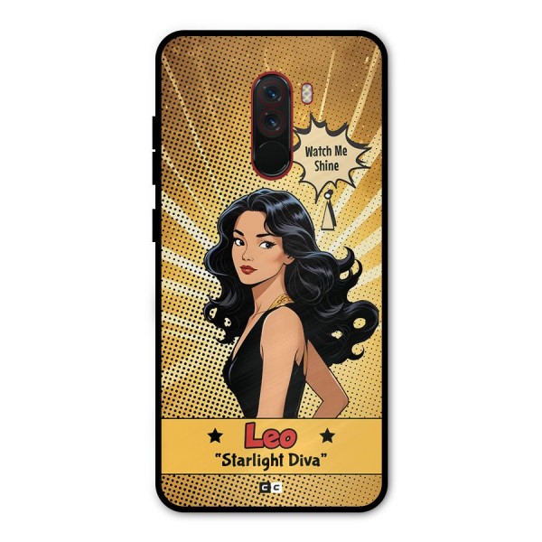 Diva Leo Metal Back Case for Poco F1