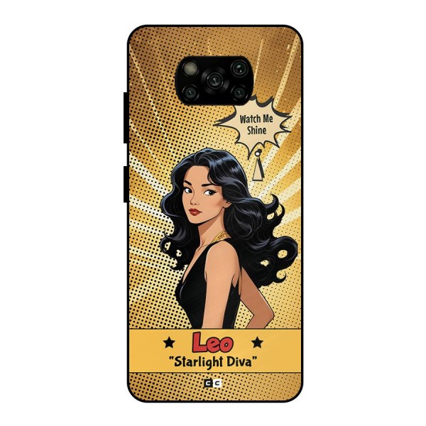 Diva Leo Metal Back Case for Poco X3