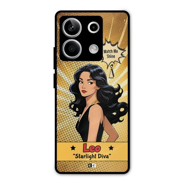 Diva Leo Metal Back Case for Redmi Note 13 5G