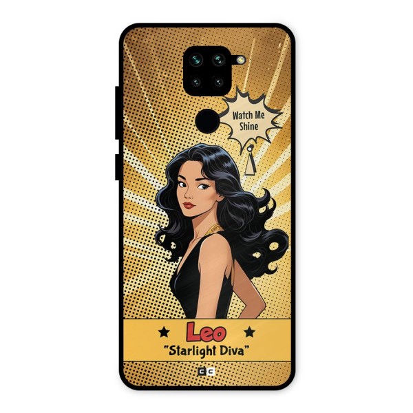 Diva Leo Metal Back Case for Redmi Note 9