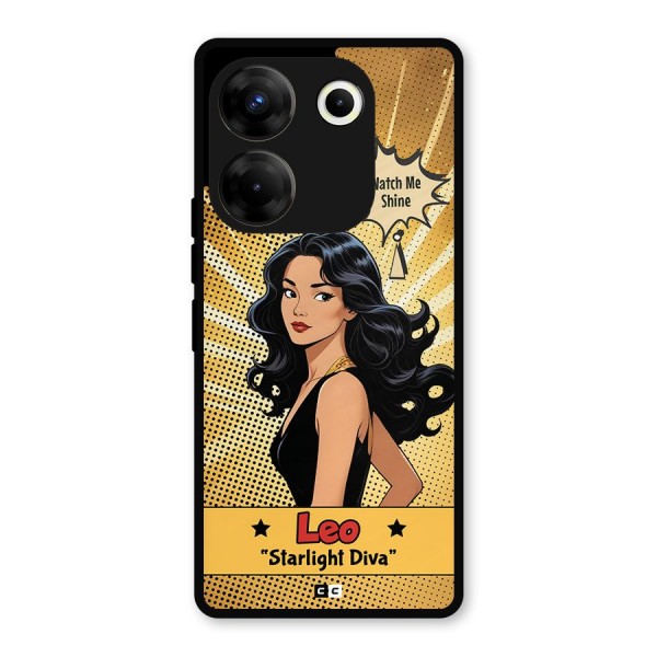 Diva Leo Metal Back Case for Tecno Camon 20