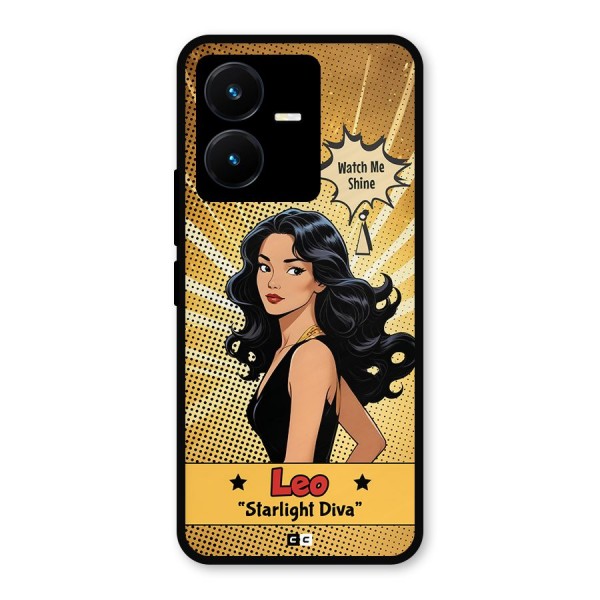 Diva Leo Metal Back Case for Vivo Y22s