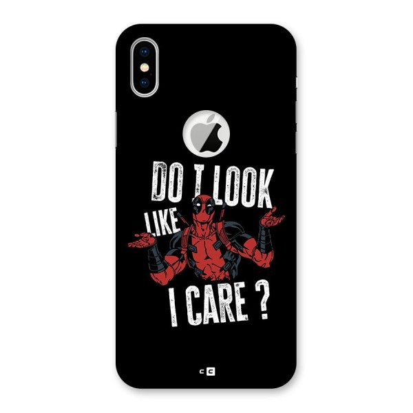 Do I Care Back Case for iPhone XS Logo Cut