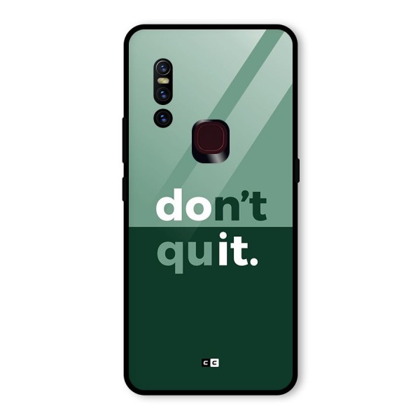 Do Not Quit Glass Back Case for Vivo V15