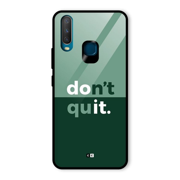 Do Not Quit Glass Back Case for Vivo Y12