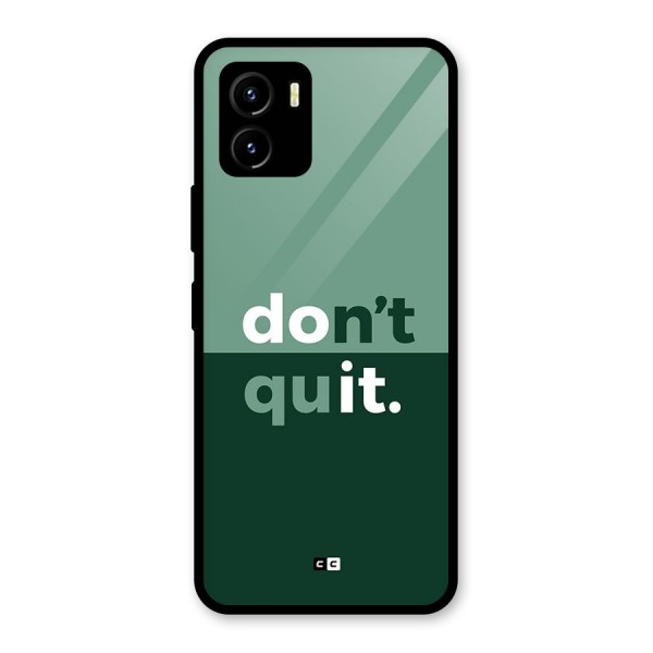 Do Not Quit Glass Back Case for Vivo Y15s