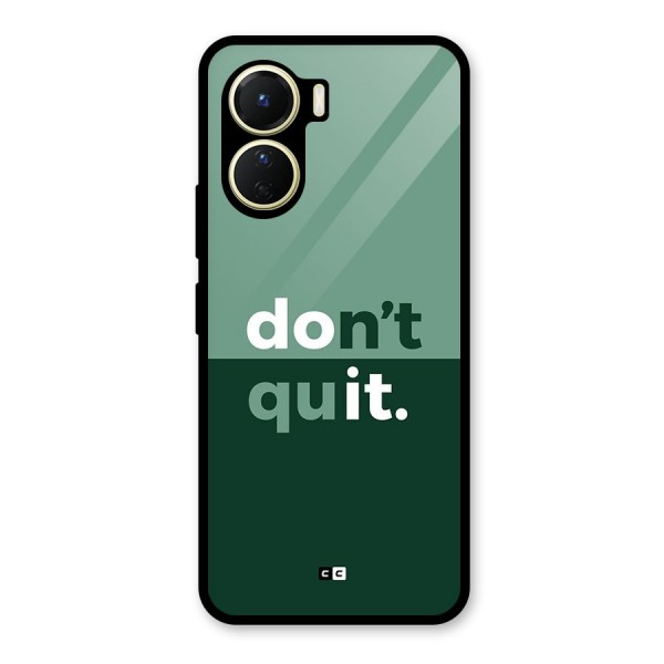 Do Not Quit Glass Back Case for Vivo Y16