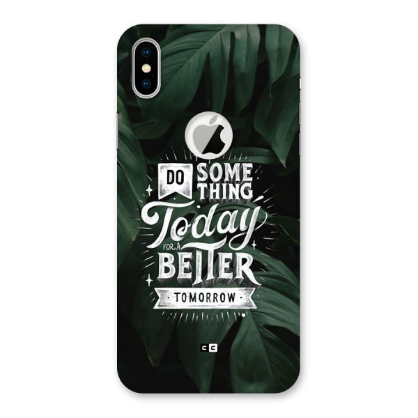 Do Something Back Case for iPhone XS Logo Cut