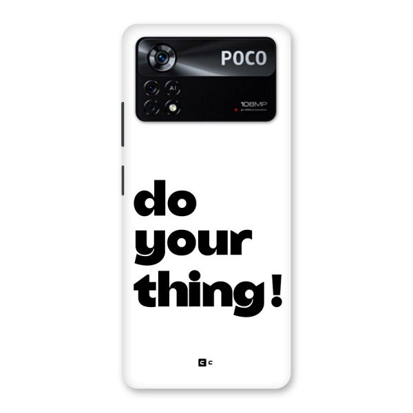 Do Your Thing Back Case for Poco X4 Pro 5G