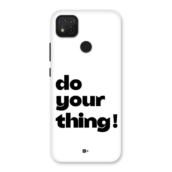 Do Your Thing Back Case for Redmi 9